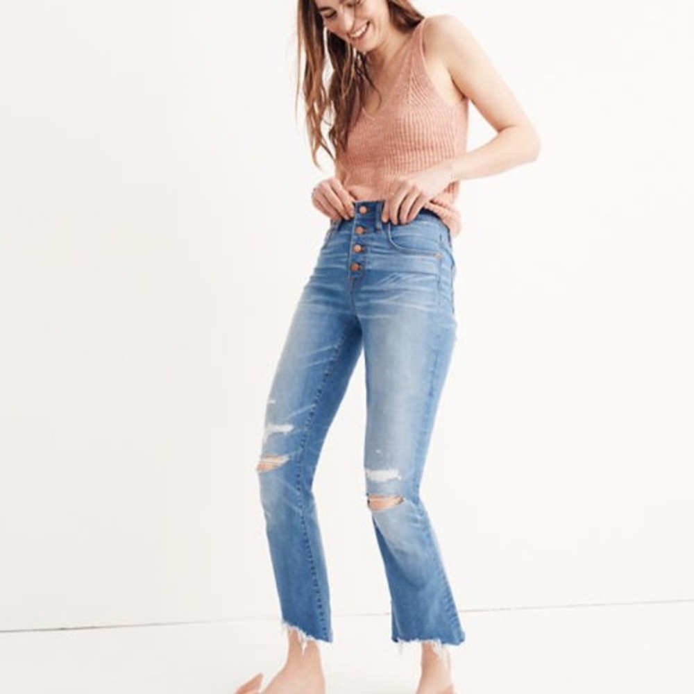 Madewell Cali Demi Boot Jeans in Bronson Wash